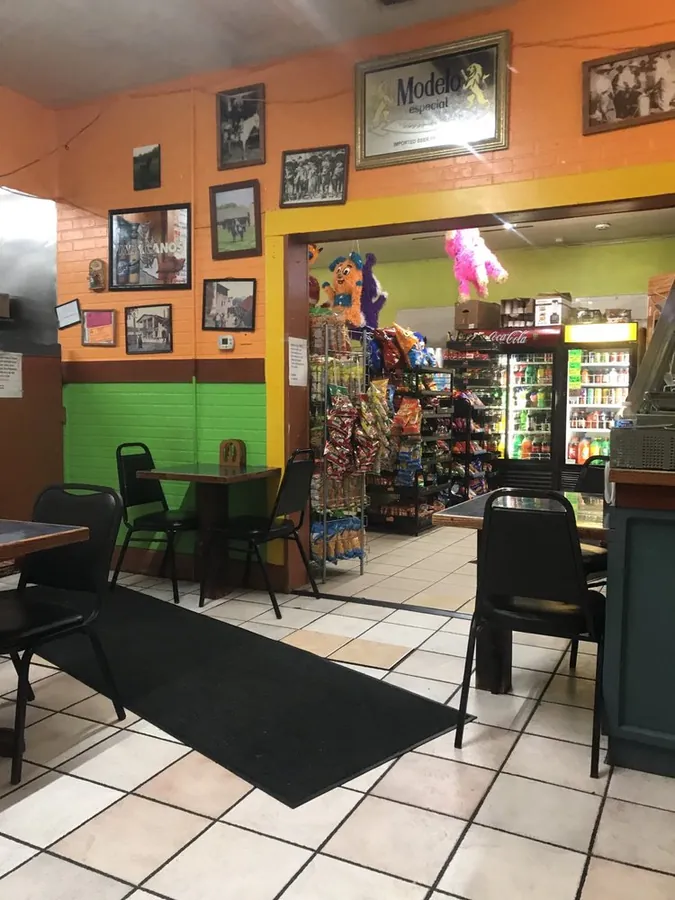 Inside La Tapatía’s dining area and market